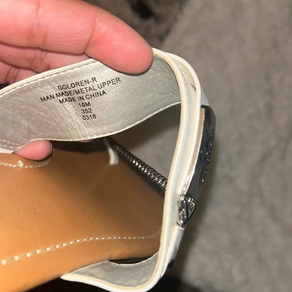 GUESS White Sandals with Silver Chain Accent - Picture 5 of 6